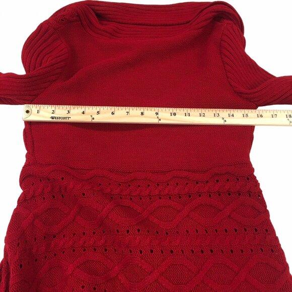 Heart n Crush Cardigan Women Size Medium Open Front Long Sleeve Red Stretch - Picture 3 of 7